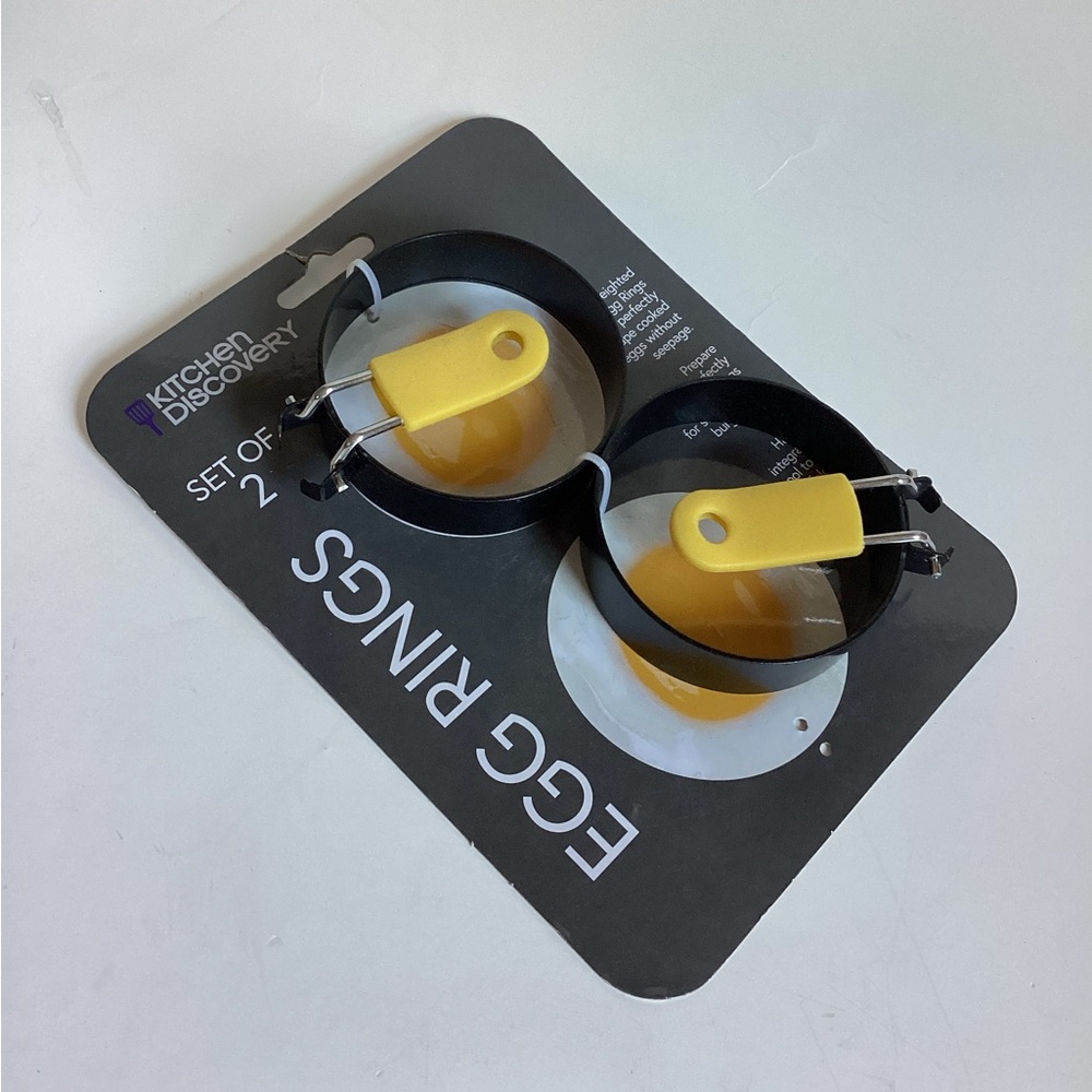 Kitchen Discovery Set of Two Weighted Egg Rings Dishwasher Safe